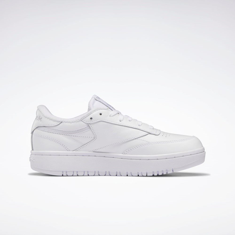 Reebok Club C Double Shoes Vita Vita Grå | TSBCW-9068