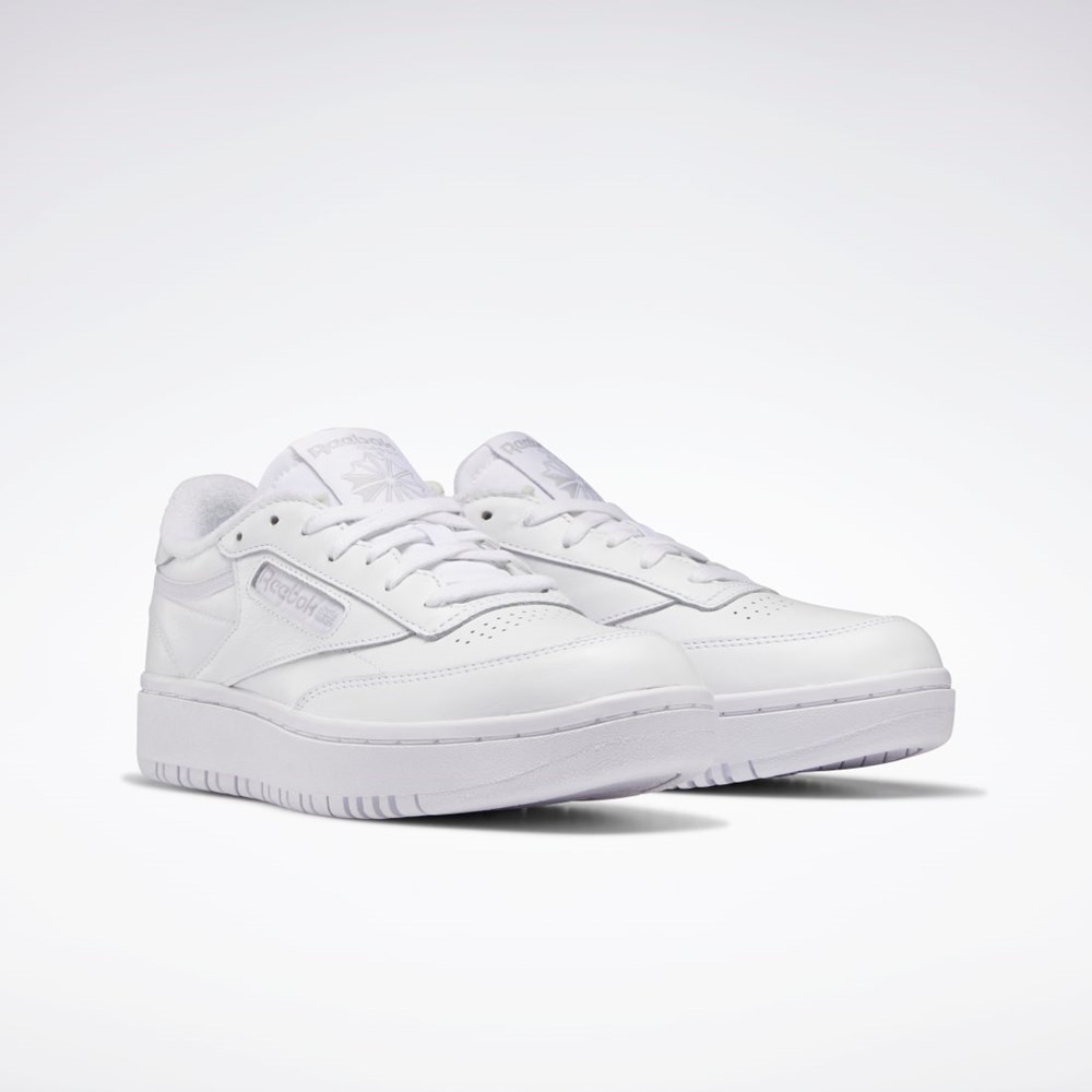 Reebok Club C Double Shoes Vita Vita Grå | TSBCW-9068