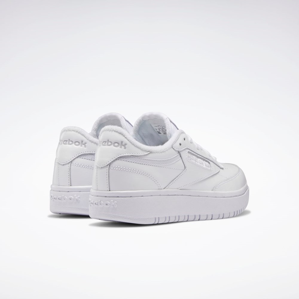 Reebok Club C Double Shoes Vita Vita Grå | TSBCW-9068