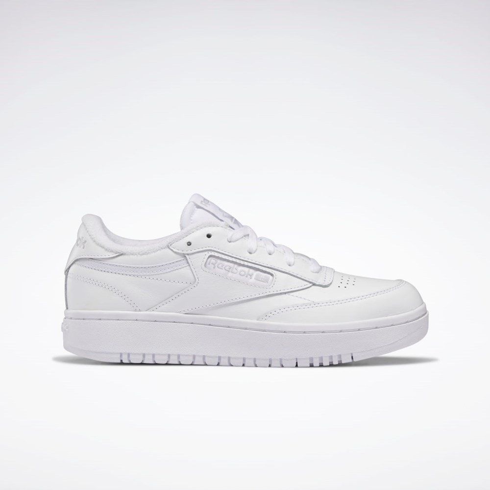 Reebok Club C Double Shoes Vita Vita Grå | TSBCW-9068