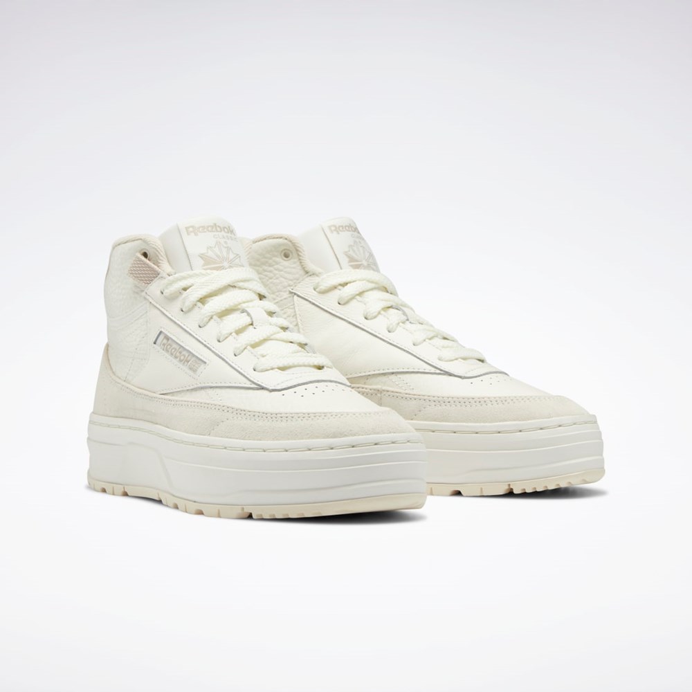 Reebok Club C Geo Mid Shoes Beige | WAYES-2601