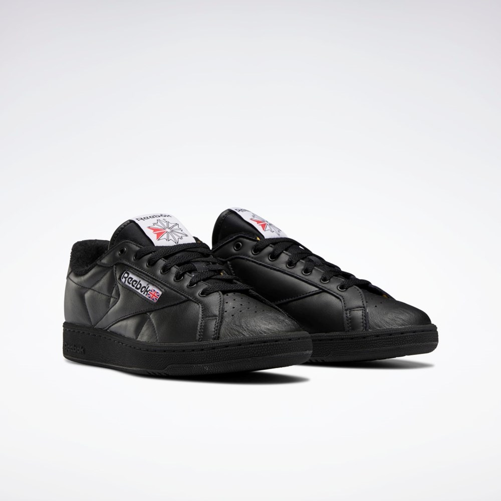 Reebok Club C Grounds Shoes Svarta Röda Svarta | WKFJL-7129