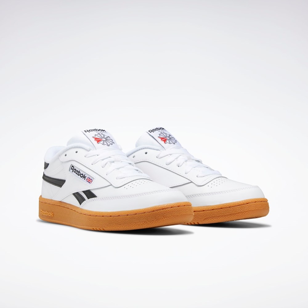 Reebok Club C Revenge Shoes Vita Svarta | YNPMR-4153