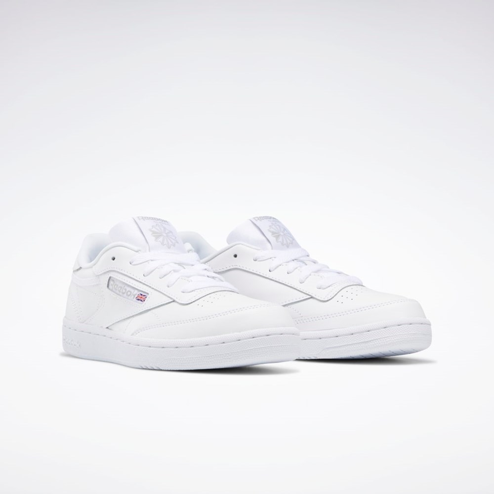 Reebok Club C Shoes - Grade School Vita Grå | KREQV-0915