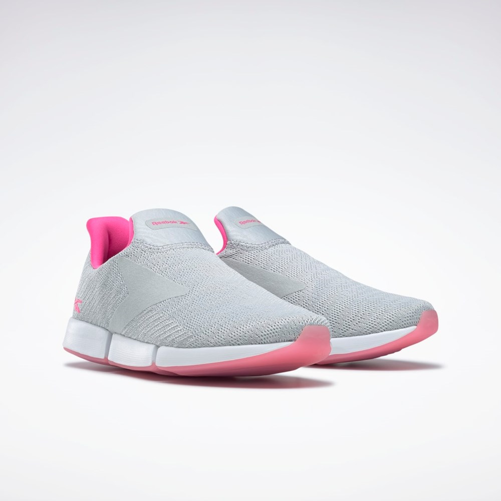 Reebok DailyFit DMX Slip-On Shoes Grå Vita Rosa | GLRNC-5073