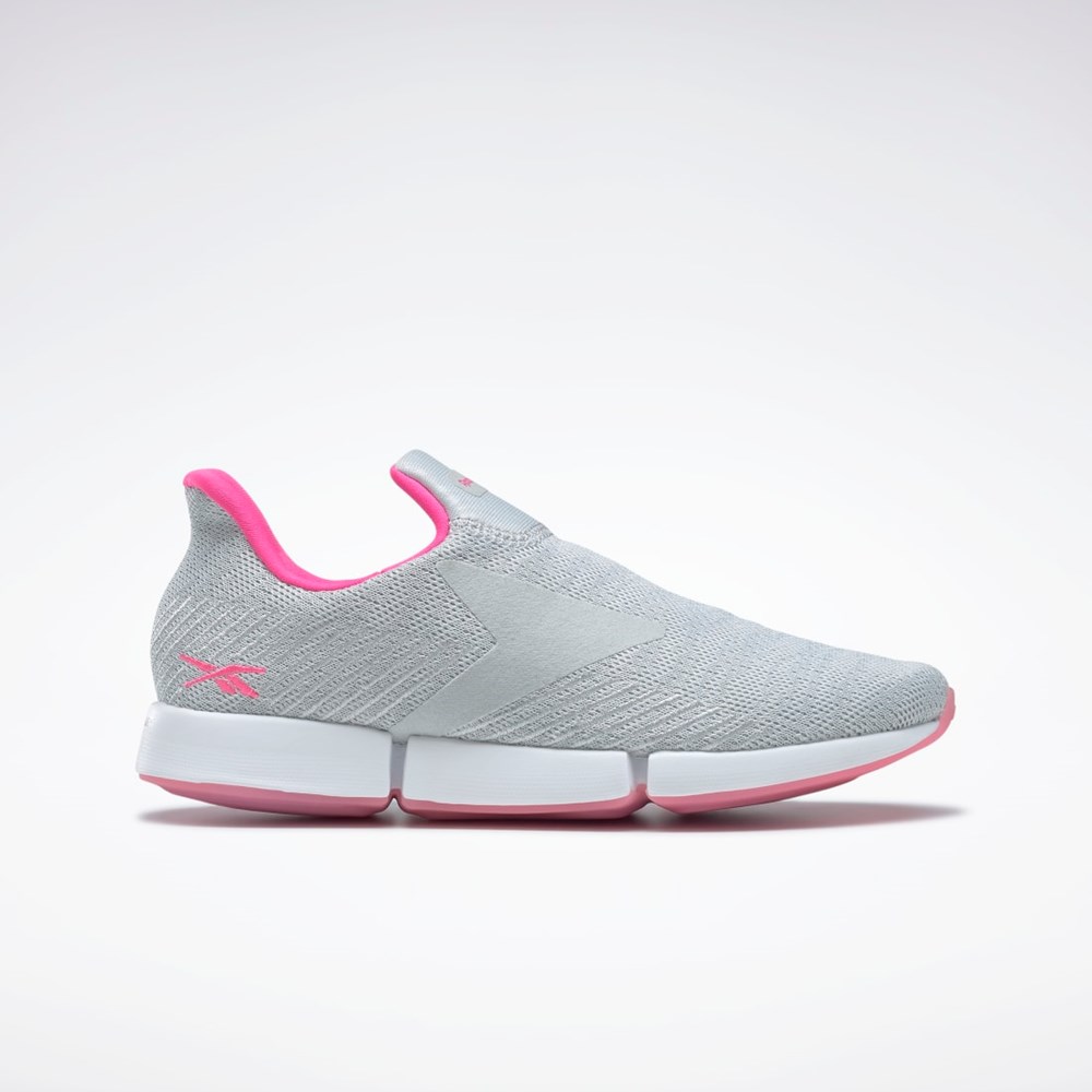 Reebok DailyFit DMX Slip-On Shoes Grå Vita Rosa | GLRNC-5073