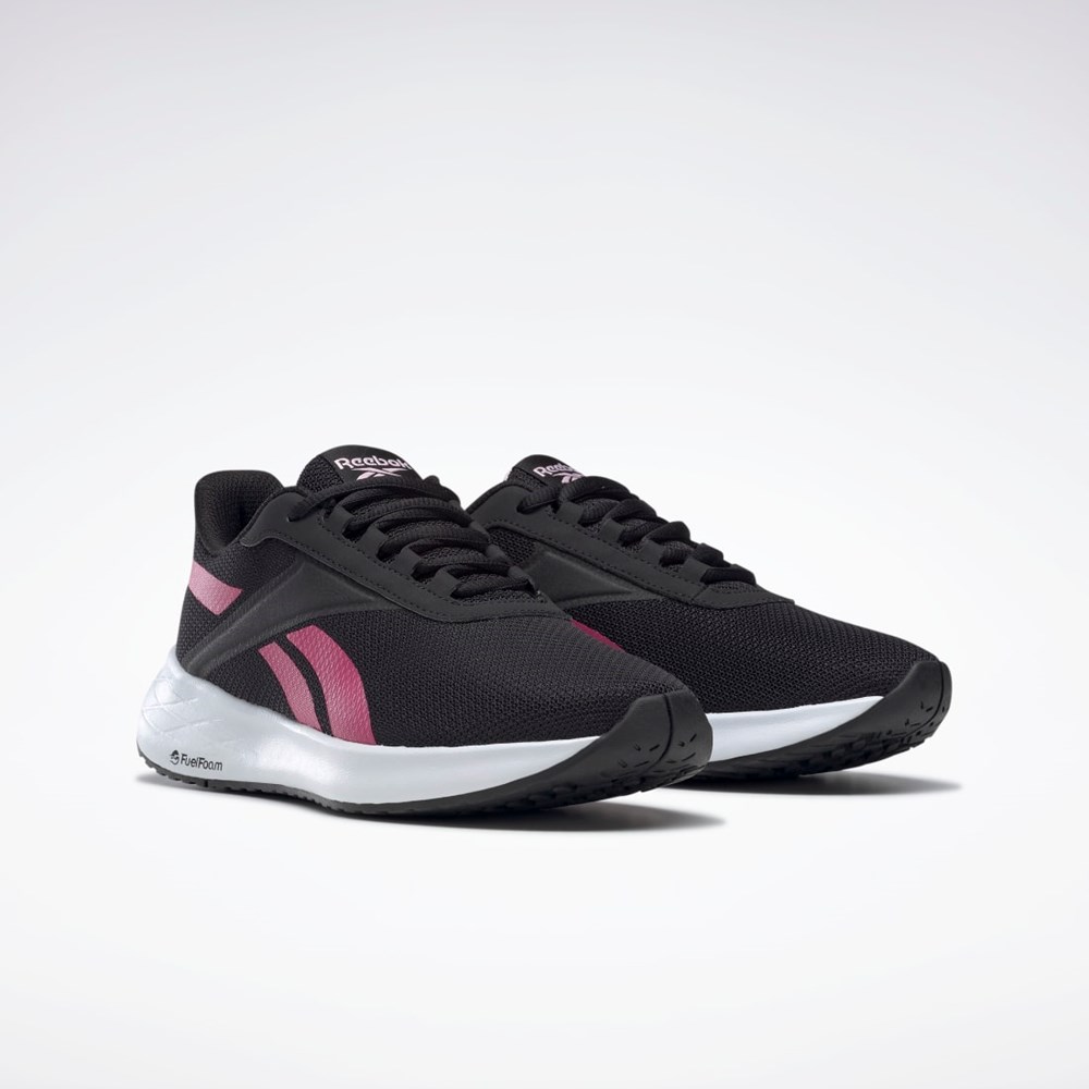 Reebok Energen Plus Löpar Shoes Svarta Vita Rosa | JHSUG-3079