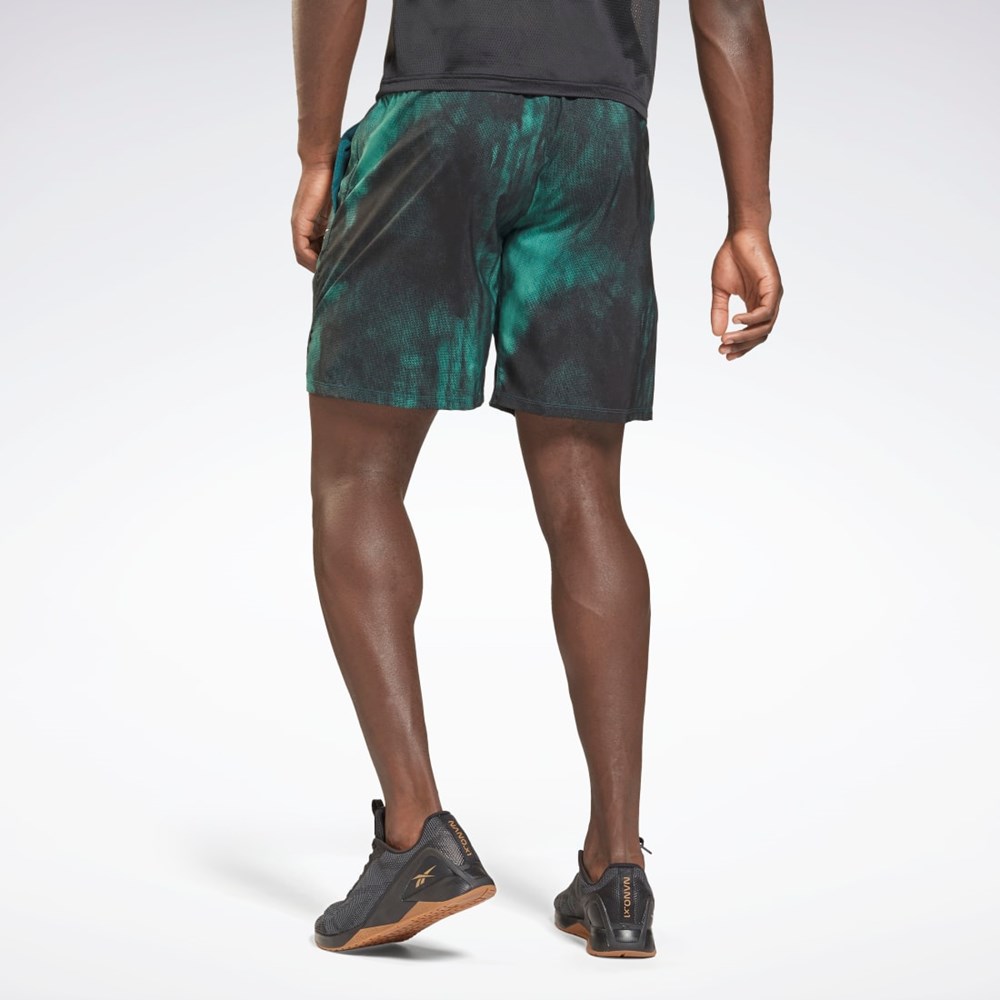 Reebok Epic Lätta Printed Tränings Shorts Midnight Pine | EHLVB-7168