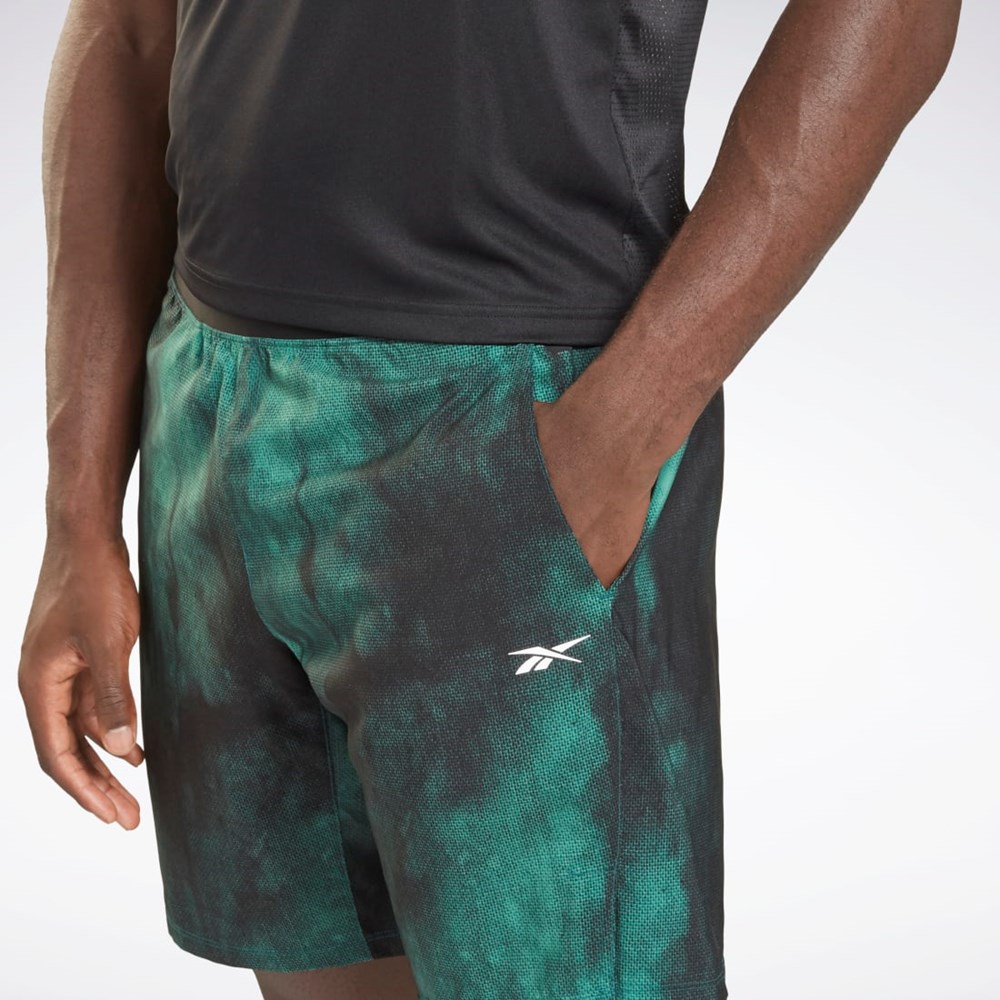 Reebok Epic Lätta Printed Tränings Shorts Midnight Pine | EHLVB-7168