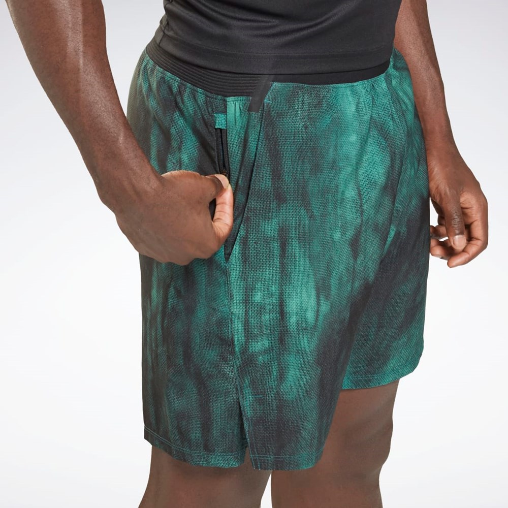 Reebok Epic Lätta Printed Tränings Shorts Midnight Pine | EHLVB-7168