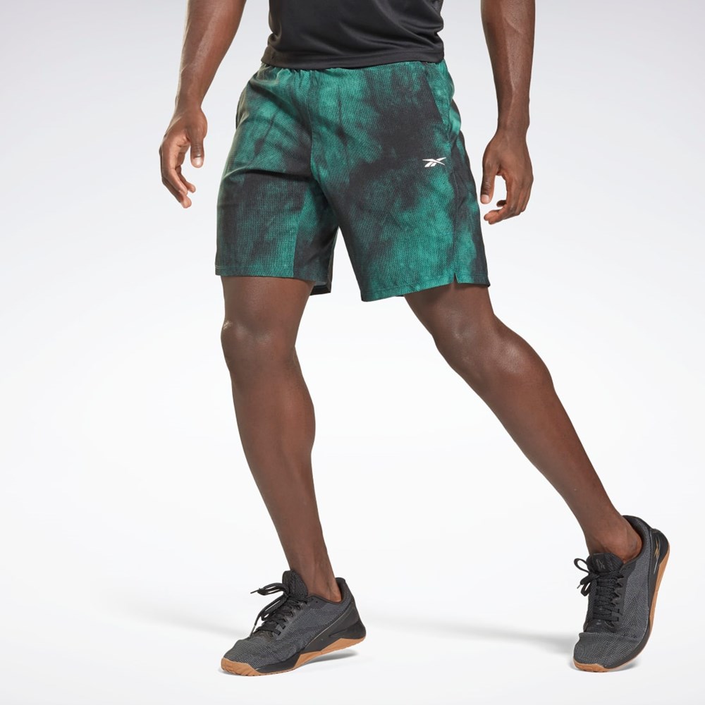 Reebok Epic Lätta Printed Tränings Shorts Midnight Pine | EHLVB-7168