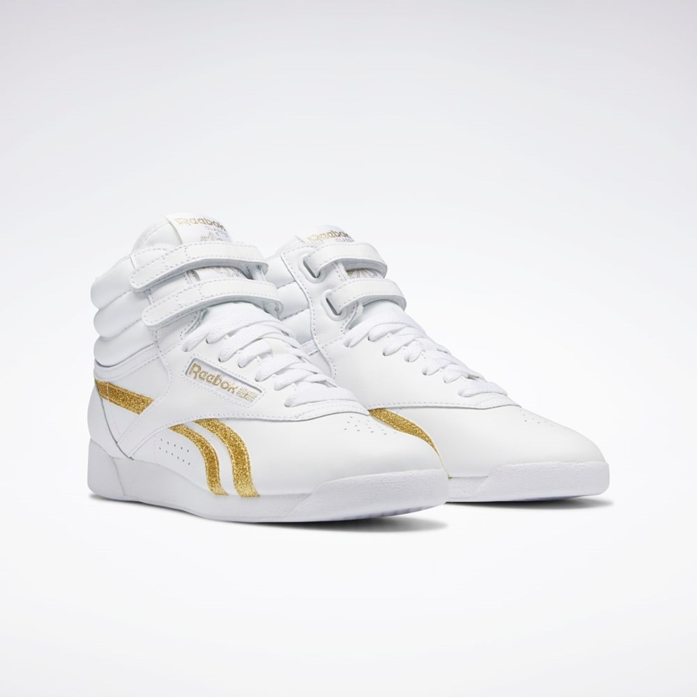 Reebok F/S Hi Shoes Vita Vita Guld | JCLIB-4287