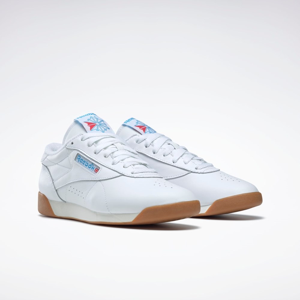 Reebok F/S Low Shoes Vita Blå | ZGQIC-5096