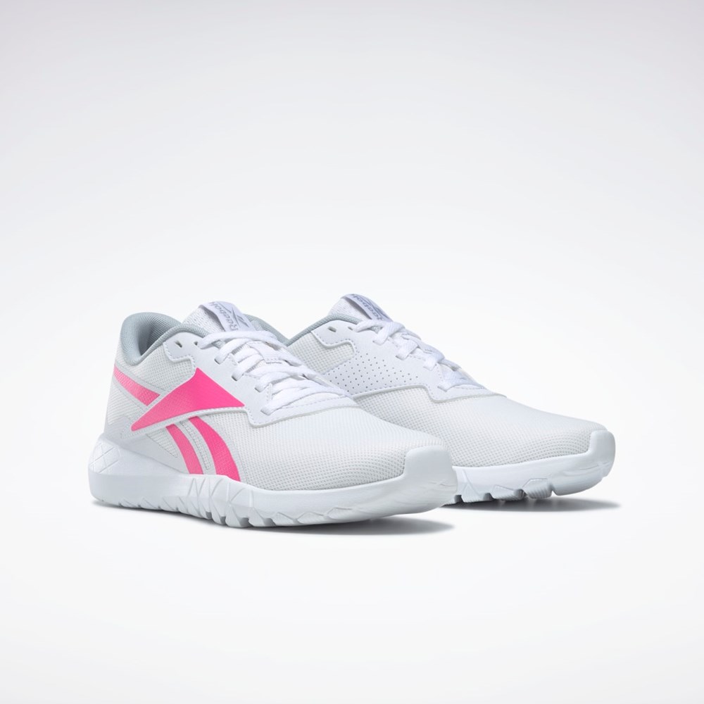 Reebok Flexagon Energy Train 3 Tränings Shoes Vita Rosa Grå | XAQGZ-9876