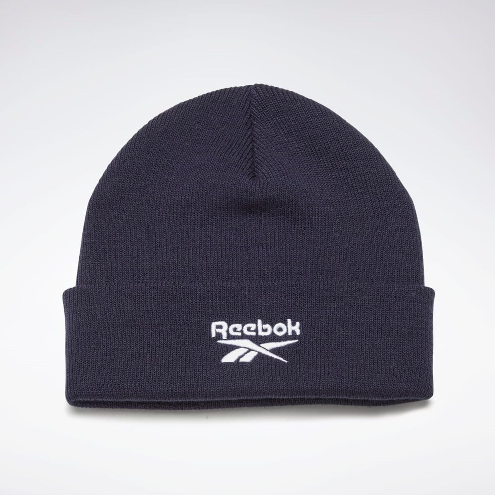 Reebok Foundation Logo Beanie Marinblå | KPLOF-1825