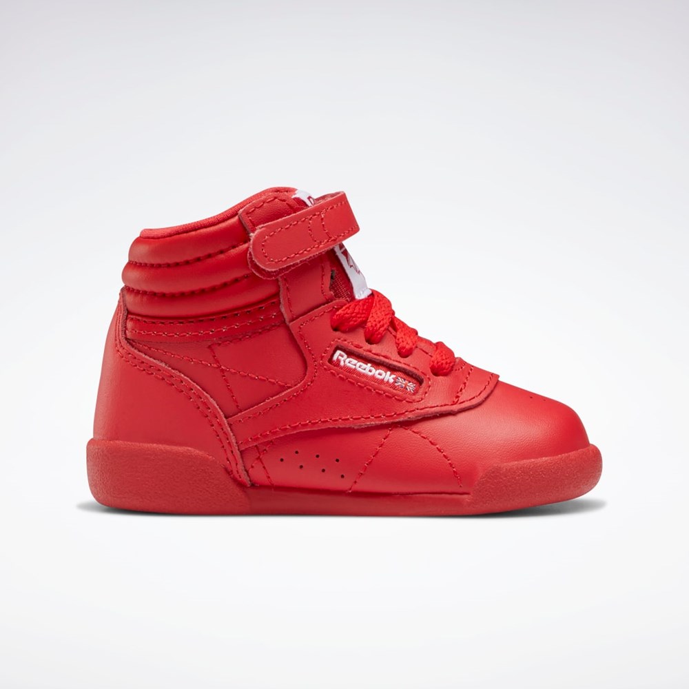 Reebok Freestyle Hi Shoes - Toddler Röda Röda Vita | WAZEG-9517