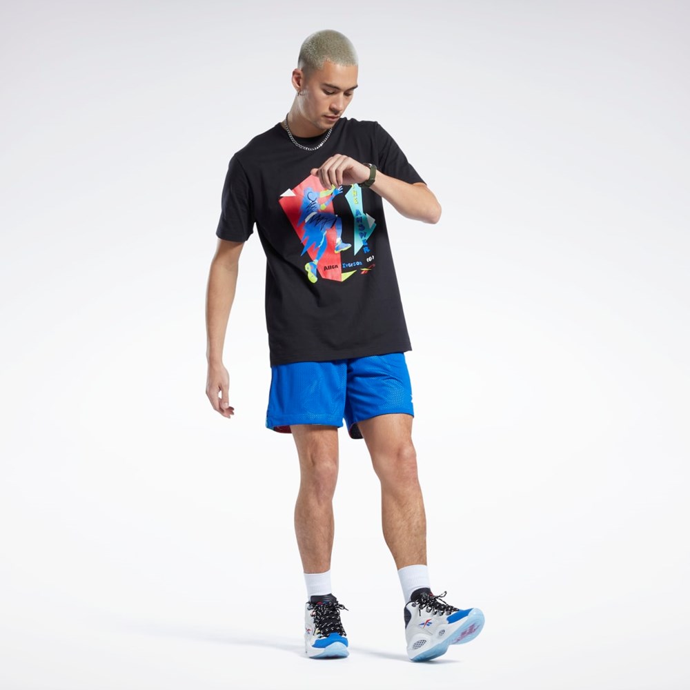 Reebok Iverson Layup Korta Sleeve T-Shirt Svarta | NHVQT-0297