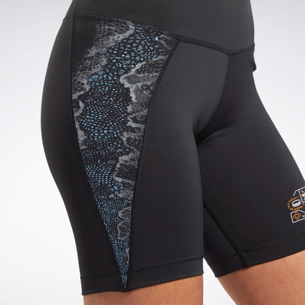 Reebok Jurassic World Bike Shorts Svarta | TAXDZ-4765