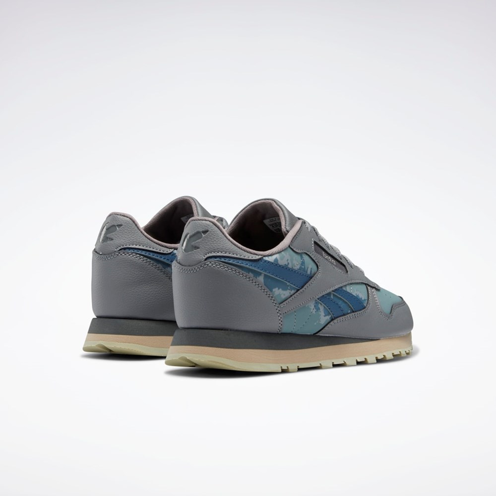 Reebok Jurassic World Classic Leather Shoes - Grade School Grå Blå | XRJME-0461