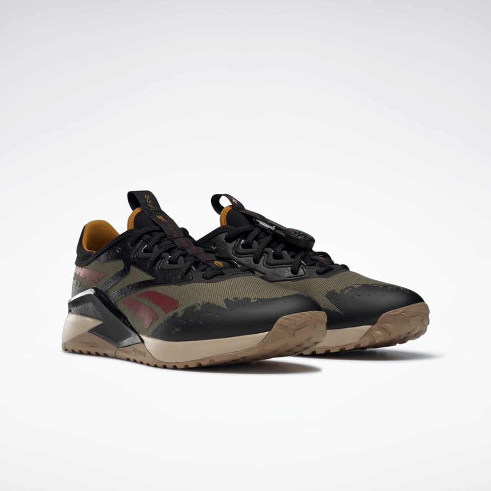 Reebok Jurassic World Nano X2 Adventure Tränings Shoes Olivgröna Svarta Khaki | SYEVH-8265