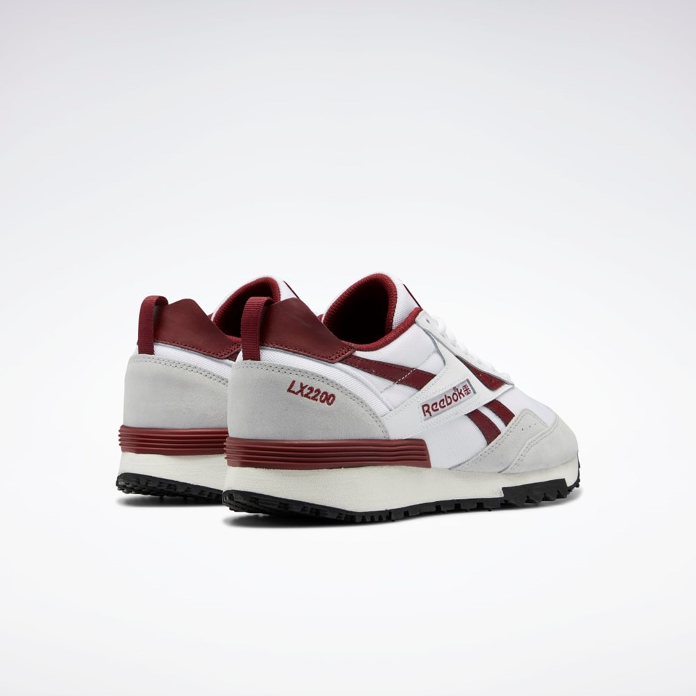 Reebok LX2200 Shoes Vita Vinröda Grå | INASB-7859