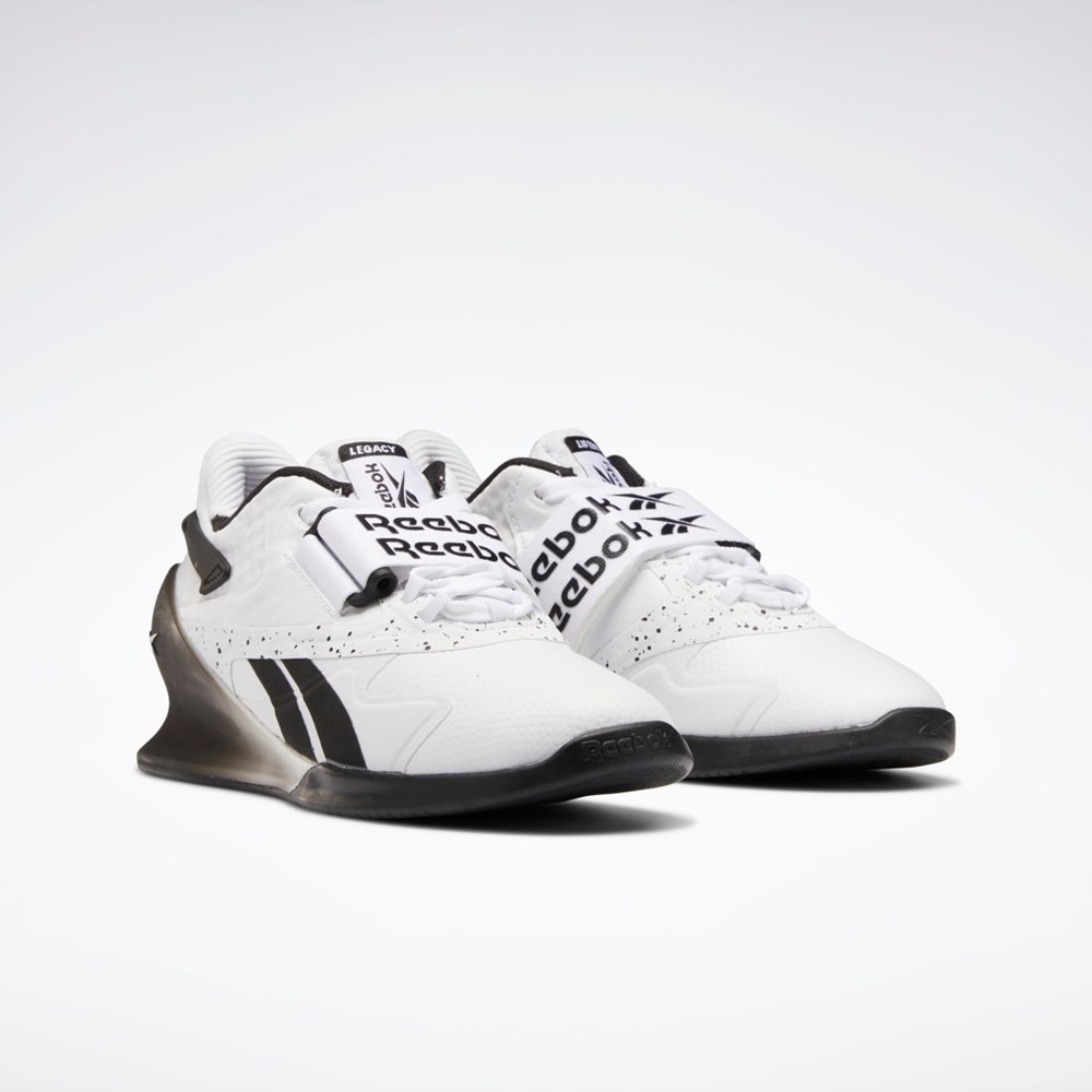 Reebok Legacy Lifter II Weightlifting Shoes Vita Vita Svarta | DGQPE-9305