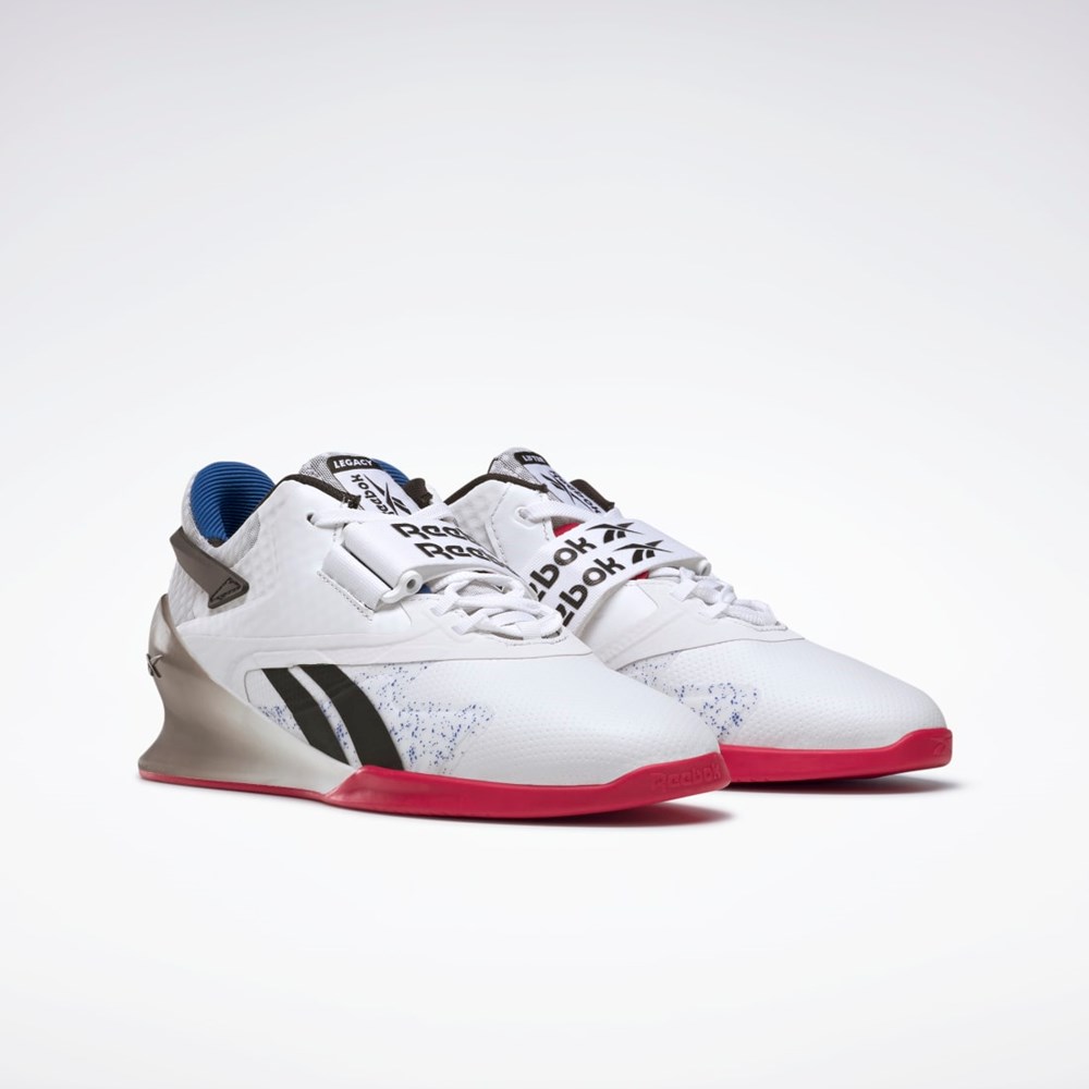 Reebok Legacy Lifter II Weightlifting Shoes Vita Svarta Röda | SKDUM-5162