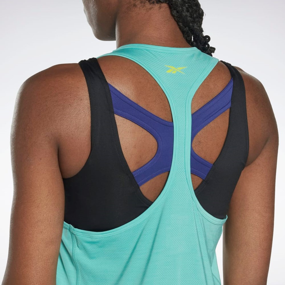 Reebok Les Mills® BodyCombat® ACTIVCHILL Tryck Tank Top Semi Classic Teal | TVMYD-8670