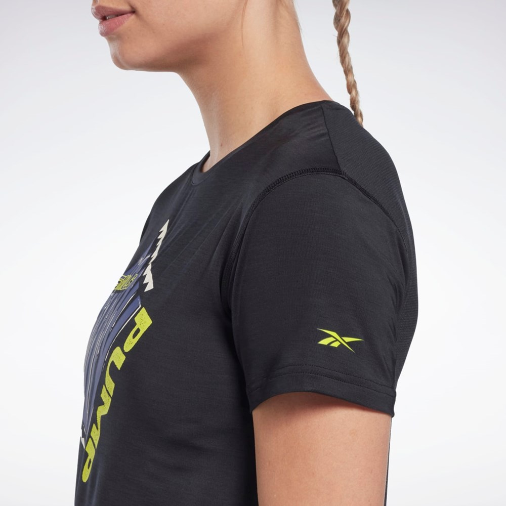 Reebok Les Mills® BodyPump® ACTIVCHILL Gympa Tee Svarta | IWFBY-8471