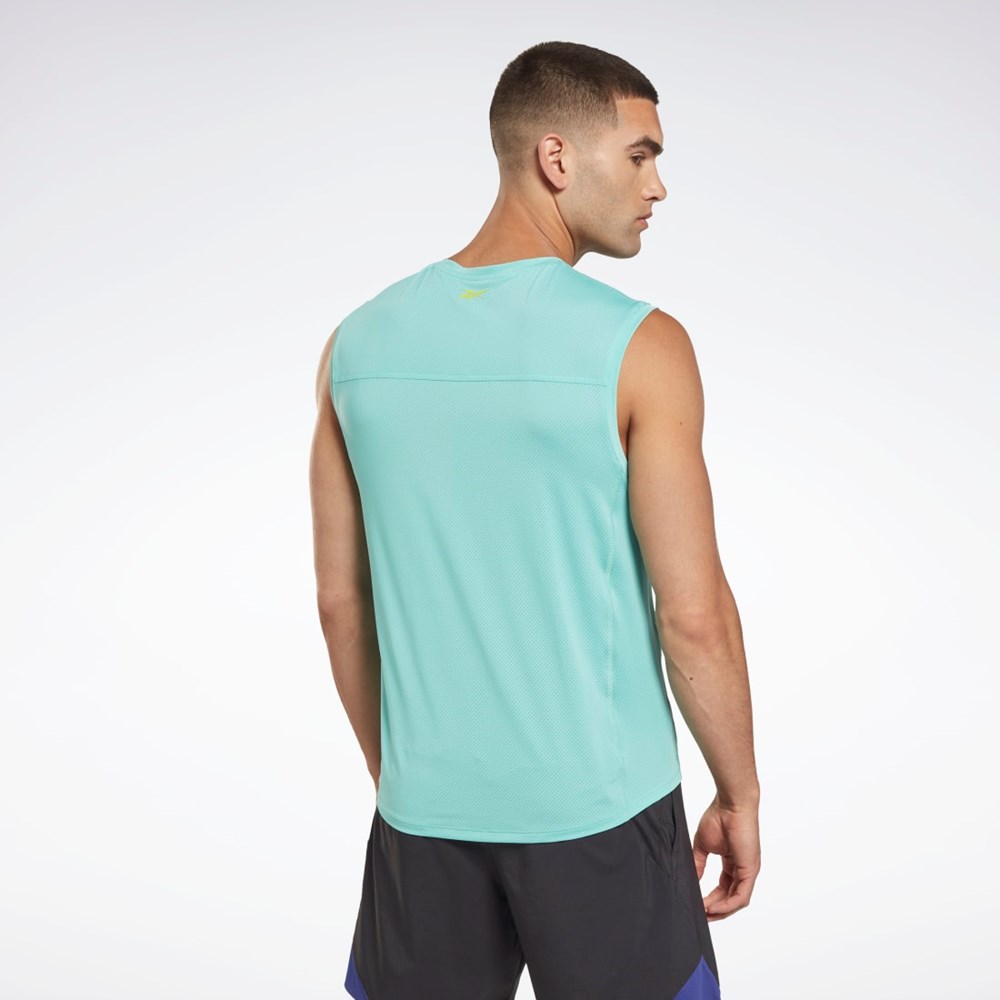 Reebok Les Mills® BodyPump® Activchill Tank Top Semi Classic Teal | GTQXV-8357