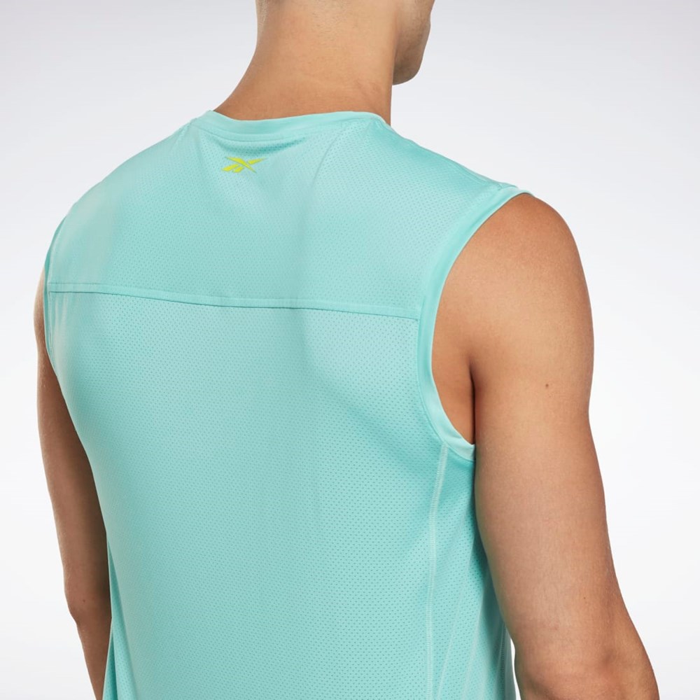 Reebok Les Mills® BodyPump® Activchill Tank Top Semi Classic Teal | GTQXV-8357