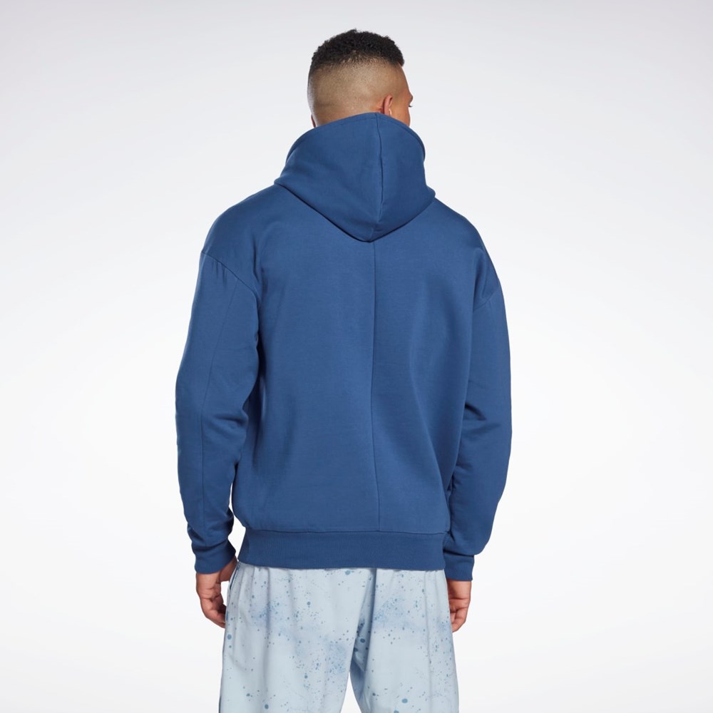 Reebok Les Mills® DreamBlend Bomull Hoodie Blå | JGBCI-7618