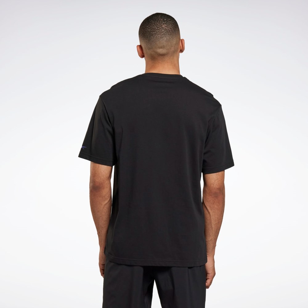 Reebok Les Mills® Oversized Tryck T-Shirt Svarta | CXAQK-4583