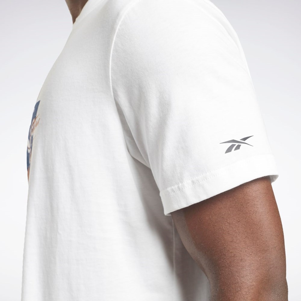 Reebok Les Mills® Oversized Tryck T-Shirt Vita | QHFCU-5319