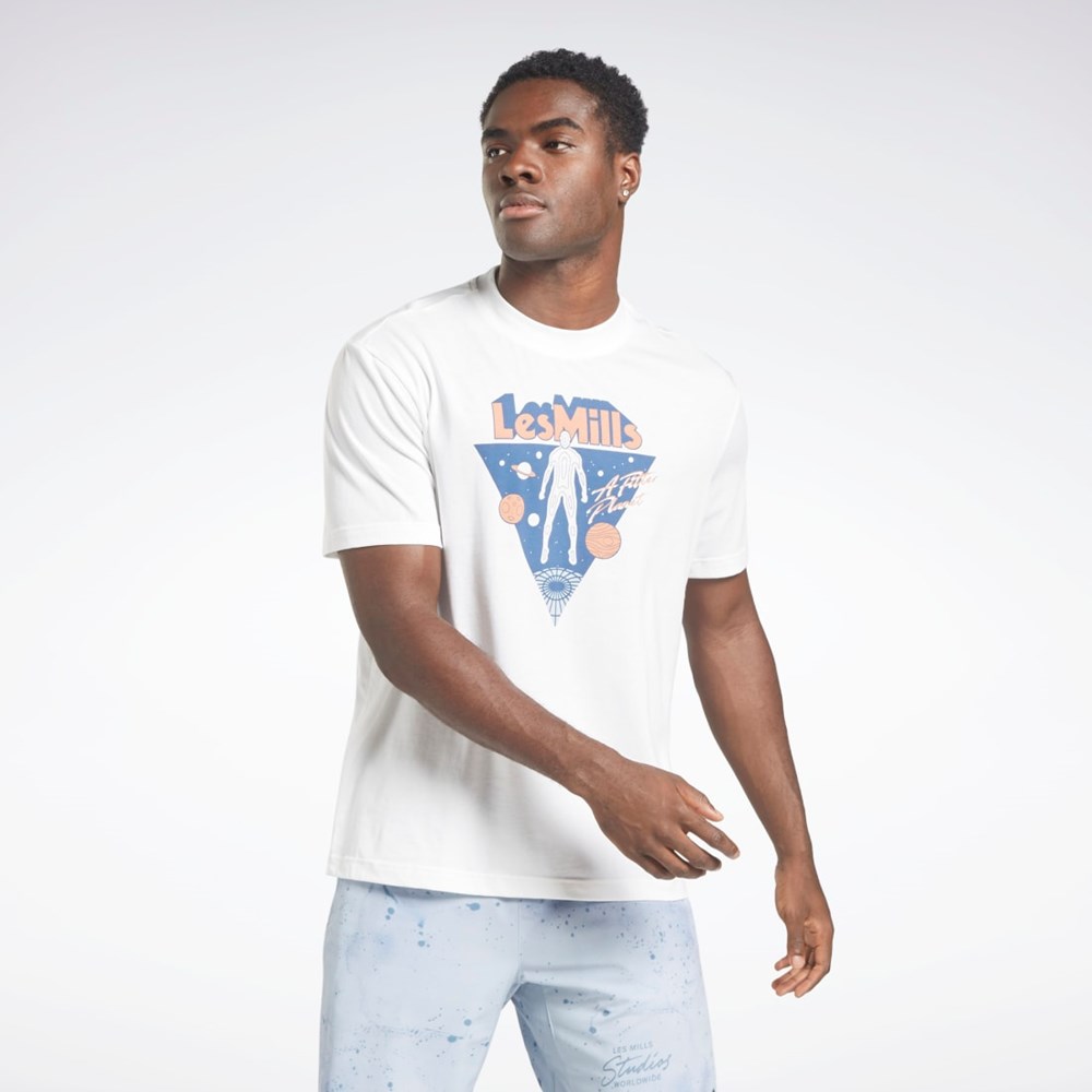 Reebok Les Mills® Oversized Tryck T-Shirt Vita | QHFCU-5319