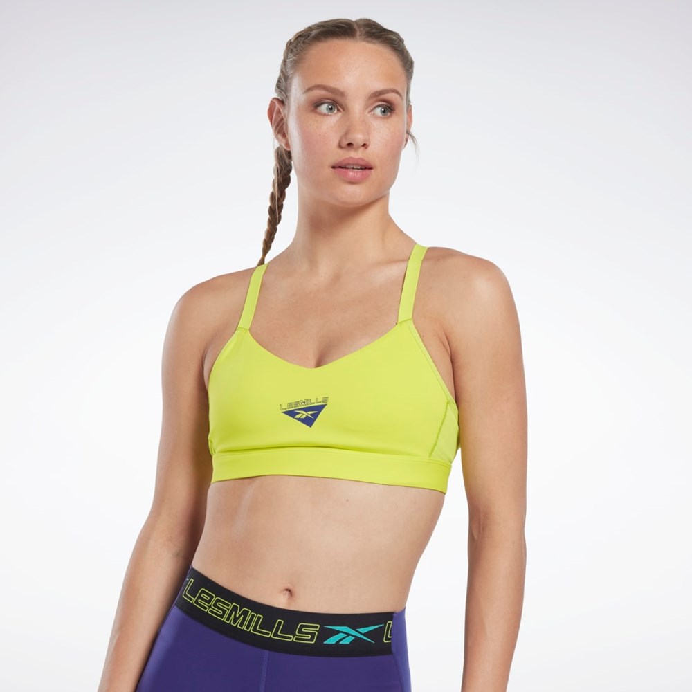 Reebok Les Mills® Reebok Lux Snörade Sports Bra Gula | SNOZJ-5308