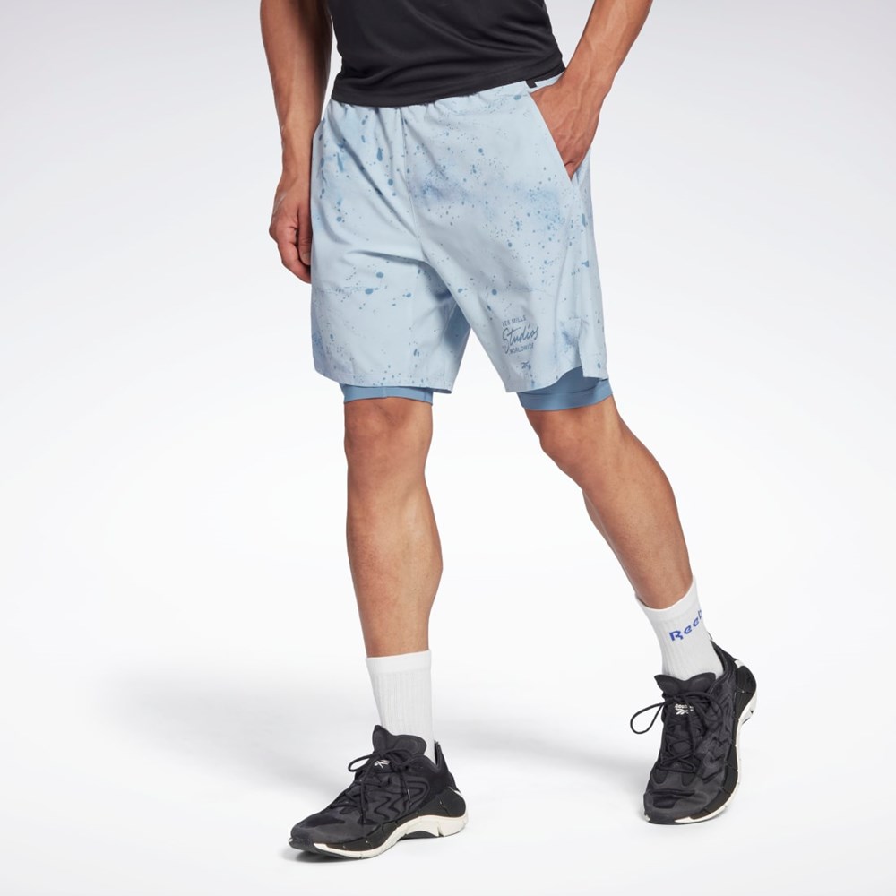 Reebok Les Mills® Strength Two-in-One Shorts Grå | KNGCJ-2039