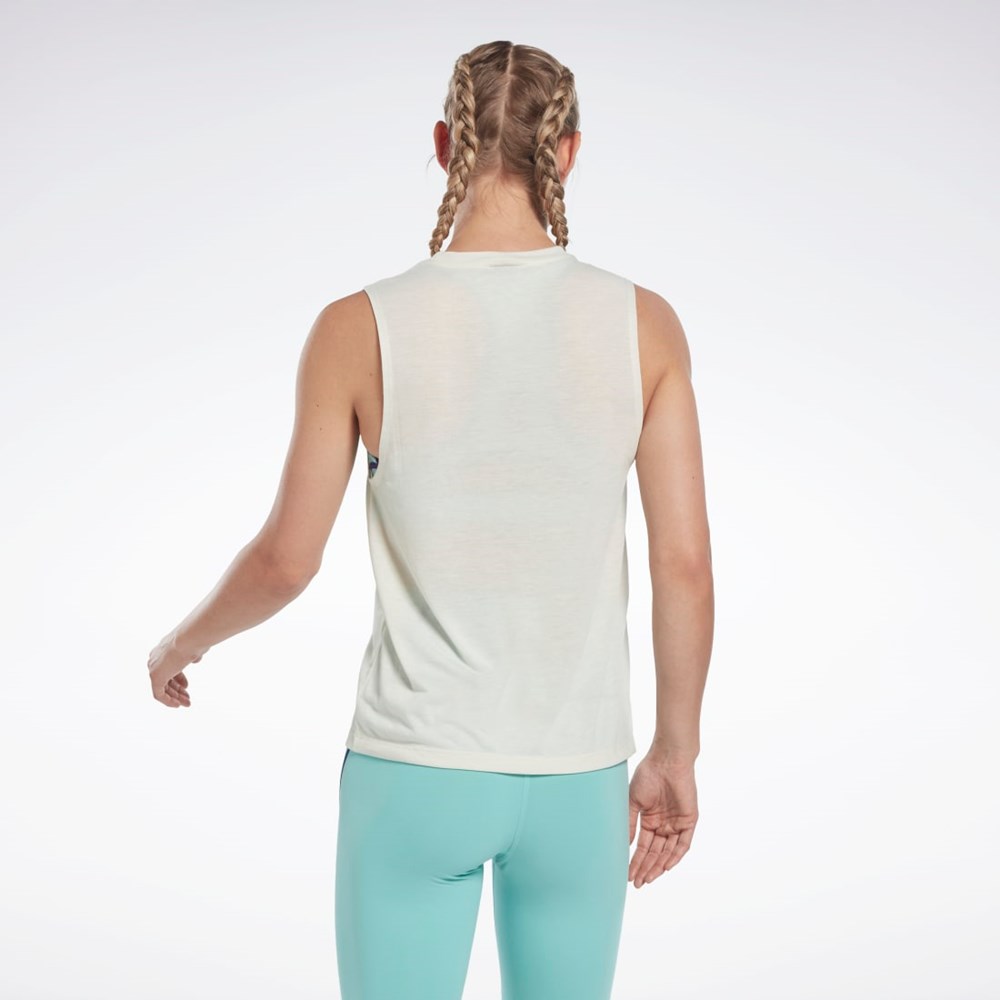 Reebok Les Mills® Tryck Muscle Tank Top Vita | OLBKS-4217