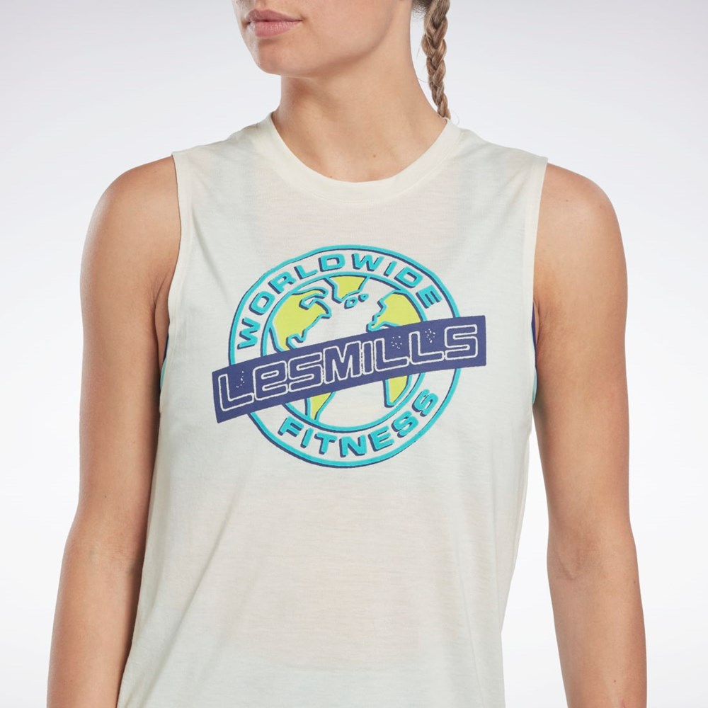 Reebok Les Mills® Tryck Muscle Tank Top Vita | OLBKS-4217