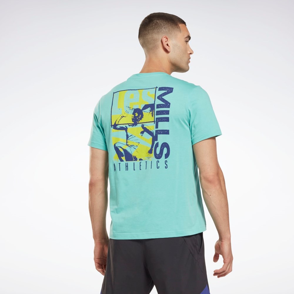 Reebok Les Mills® Tryck T-Shirt Semi Classic Teal | RQGVX-2576