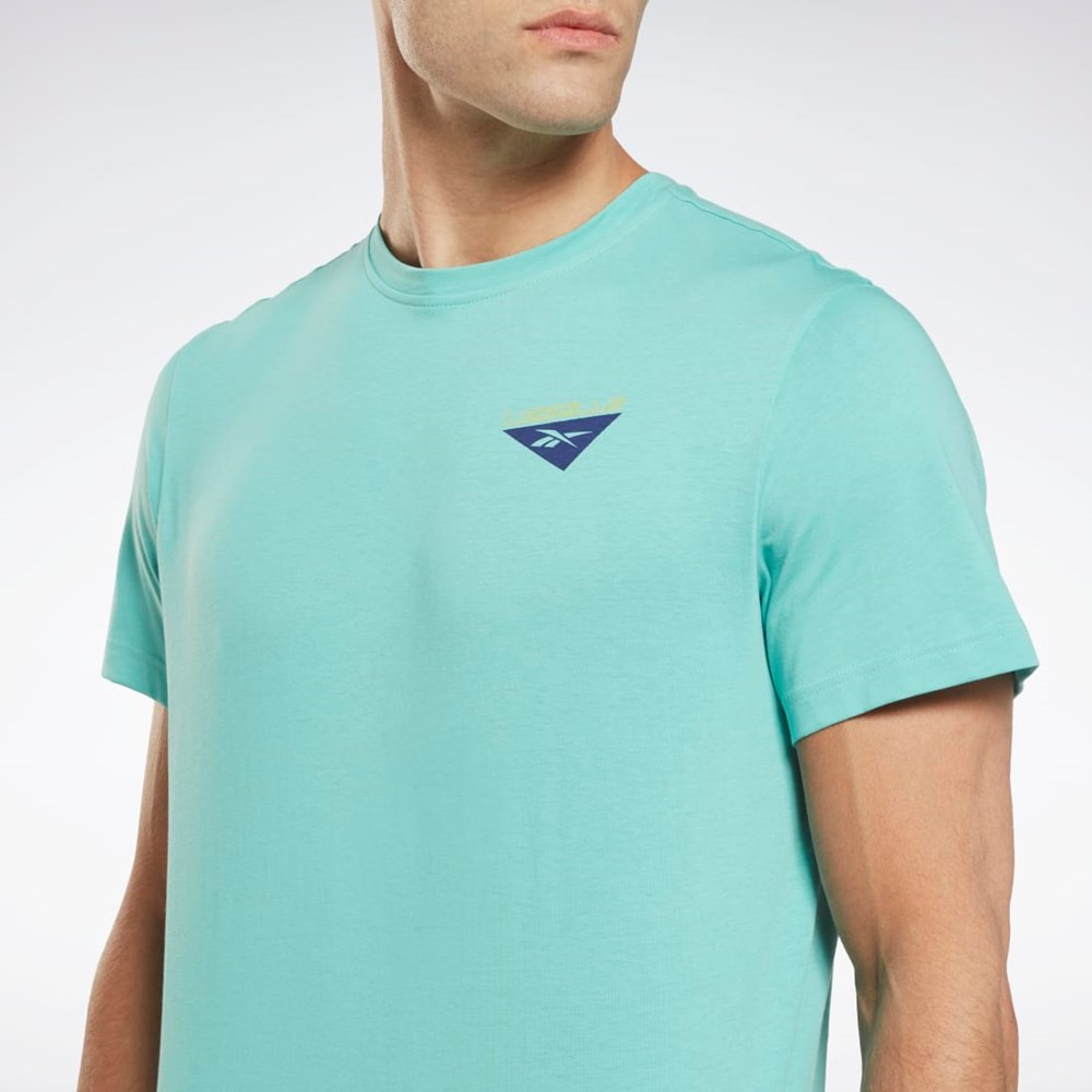 Reebok Les Mills® Tryck T-Shirt Semi Classic Teal | RQGVX-2576