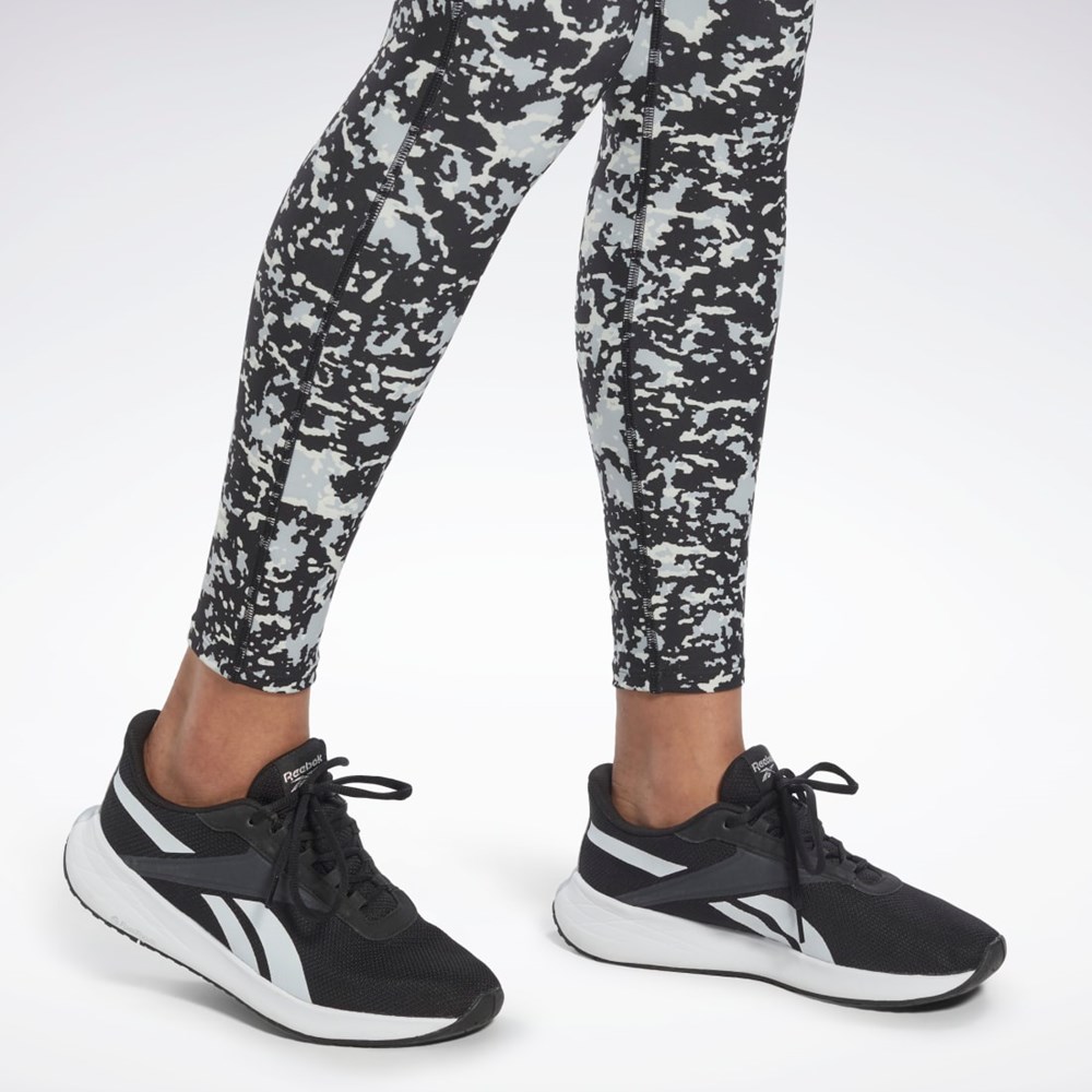 Reebok Lux 2.0 Speckle Modern Safari Leggings Svarta | EYNRL-6190