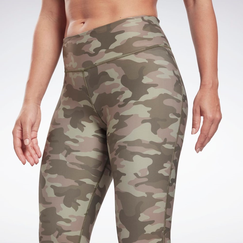 Reebok Lux Bold Camo Print Tights Gröna | NTXPE-2064