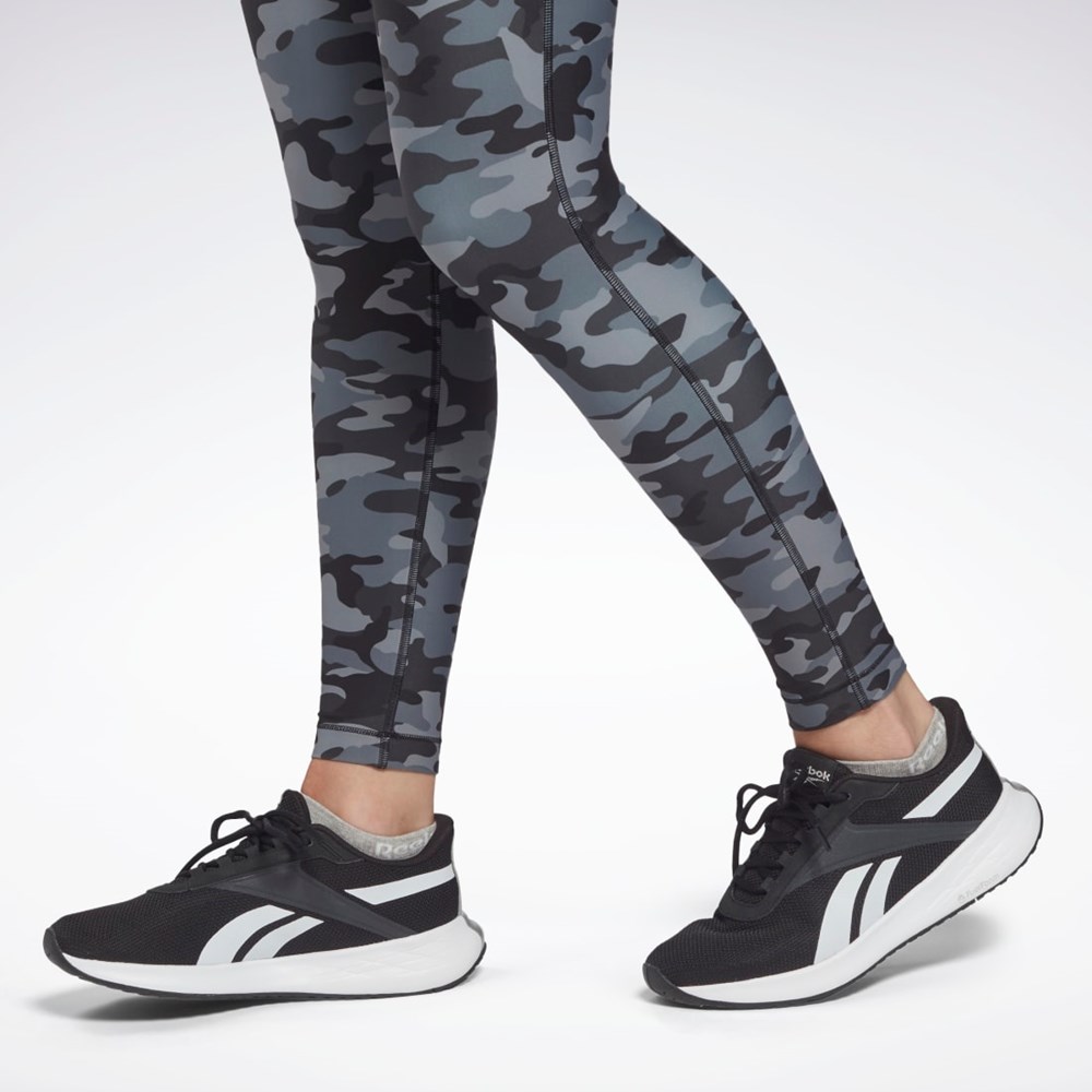 Reebok Lux Bold Camo Print Tights Svarta | WLUFH-6928