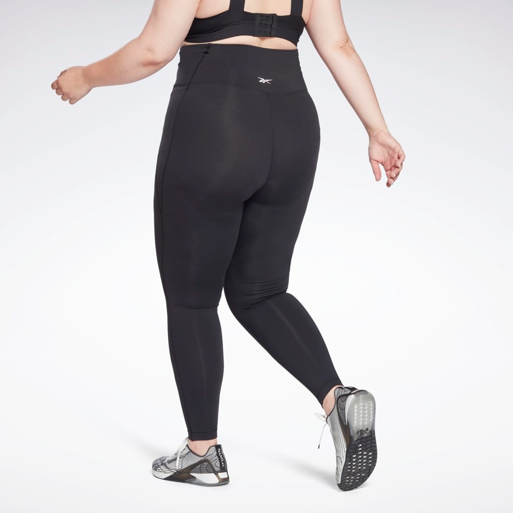 Reebok Lux High-Waisted Tights (Plus Size) Svarta | LHKYZ-2034