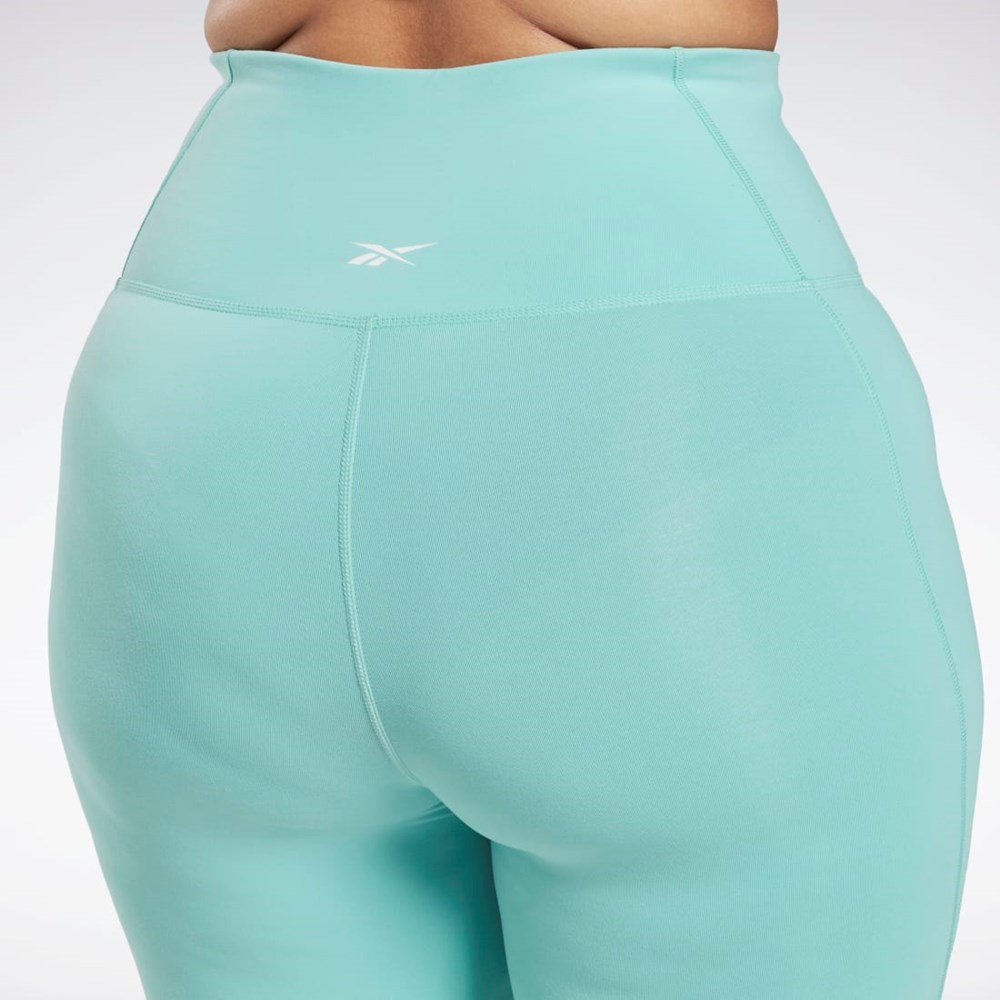 Reebok Lux High-Waisted Tights (Plus Size) Semi Classic Teal | TGDWX-7041