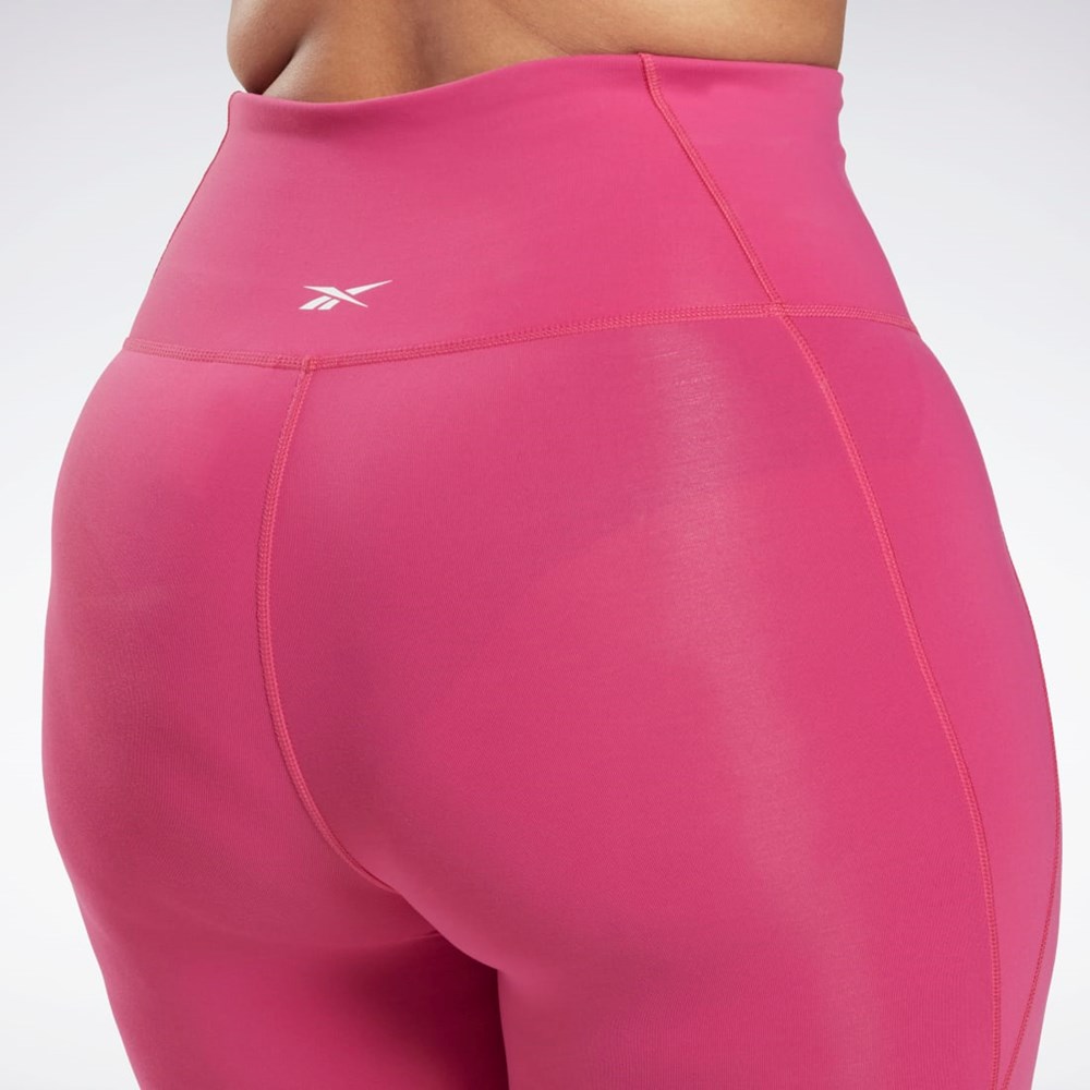 Reebok Lux High-Waisted Tights (Plus Size) Rosa | UWIST-2169