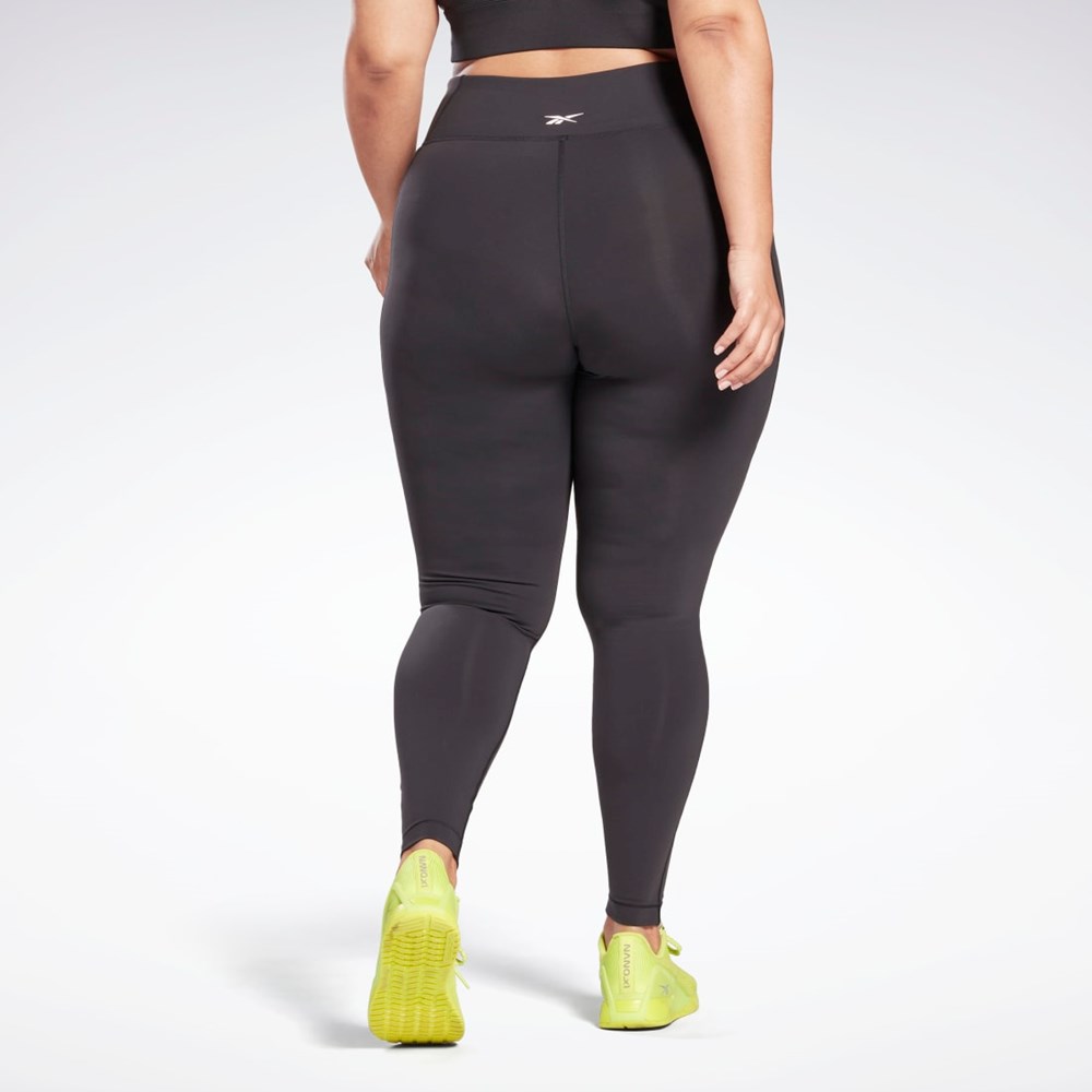 Reebok Lux Leggings (Plus Size) Svarta | QFTXH-2789