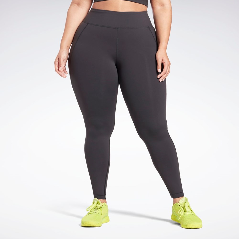 Reebok Lux Leggings (Plus Size) Svarta | QFTXH-2789