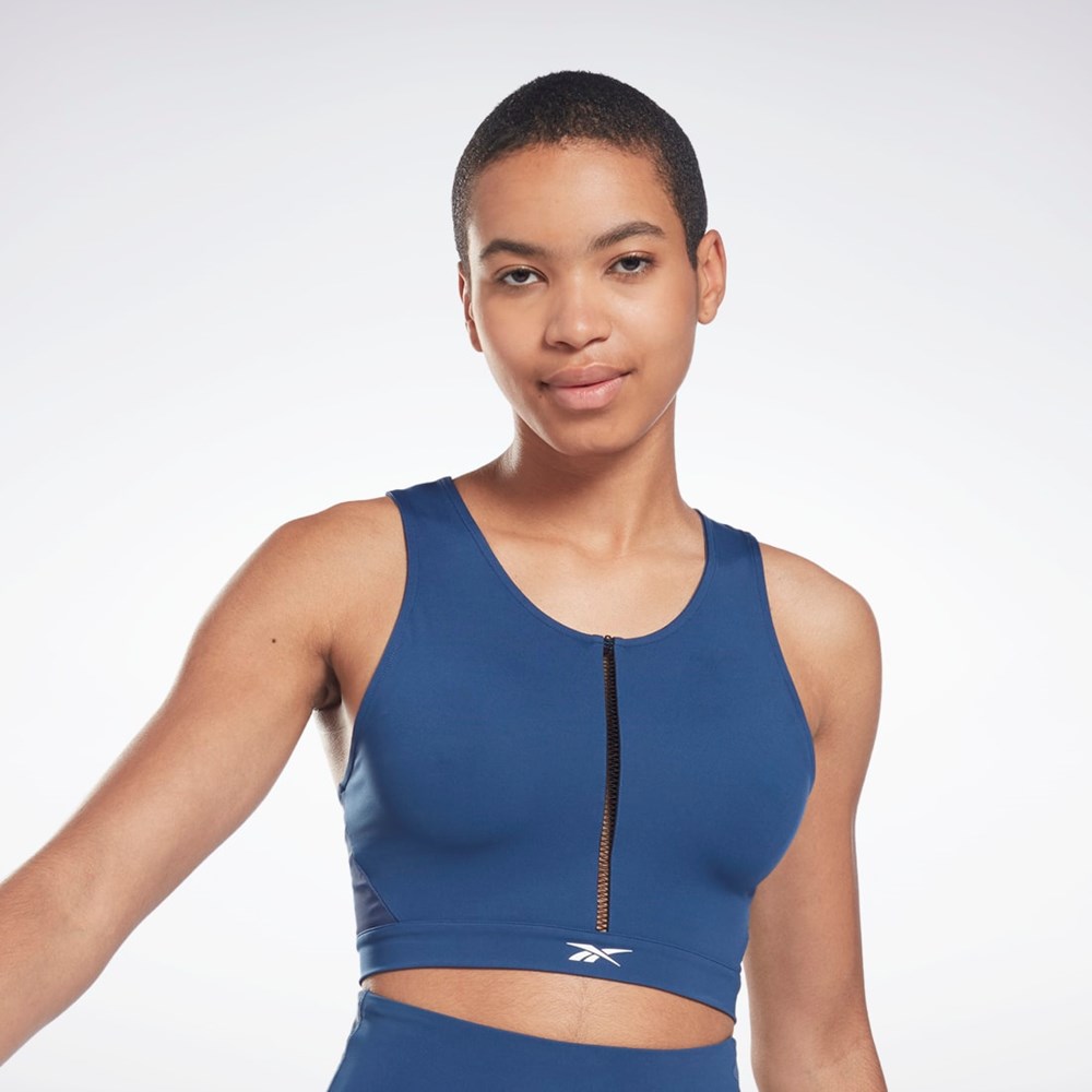 Reebok Lux Perform Crop Top Blå | AIUPW-1548